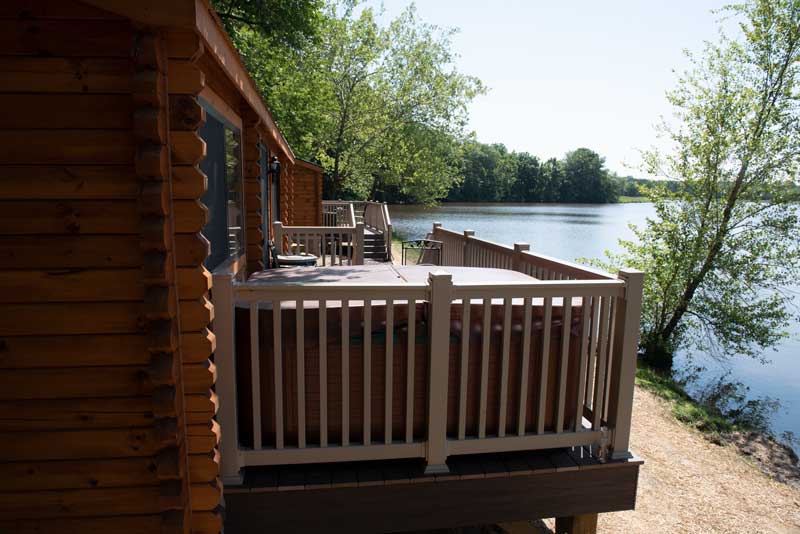 Deck views from the Dogwood Whirlpool Camp Cottage at Wilderness Presidential Resort