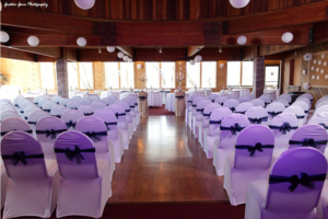 Clubhouse set-up for wedding ceremony