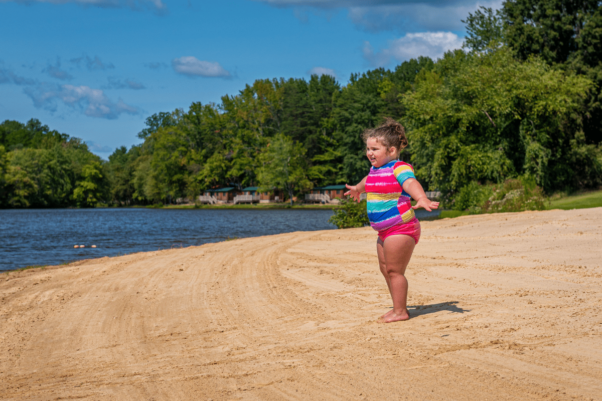 Girl on Wilderness Beach